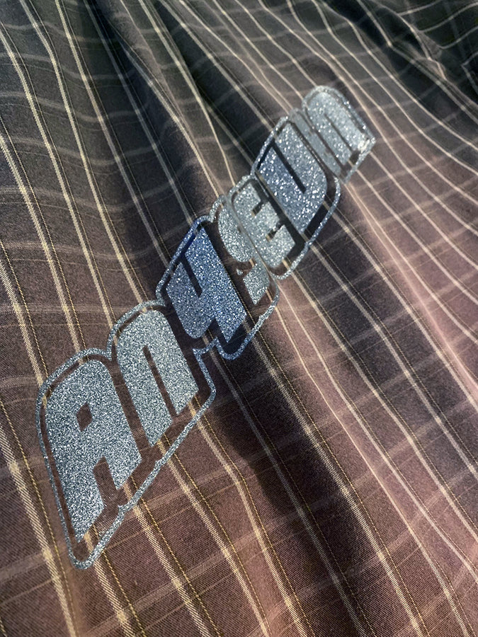 BURST ORANGE LAMBO LOGO VINTAGE FLANNEL LS SHIRT