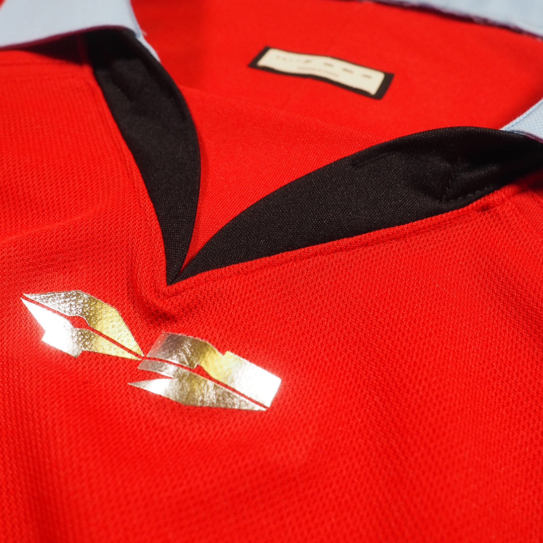 OVRLNDR JERSEY DRESS HOODIE - RED