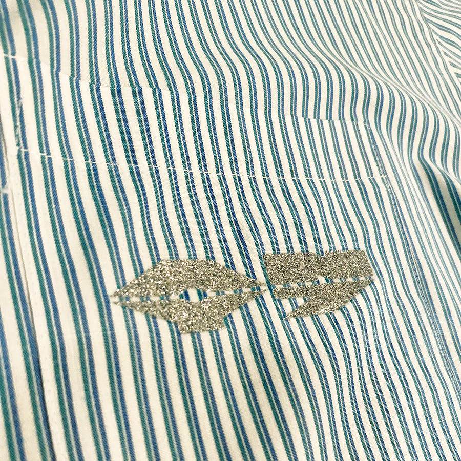 AQUA LAMBO LOGO CHOPD SS DRESS SHIRT