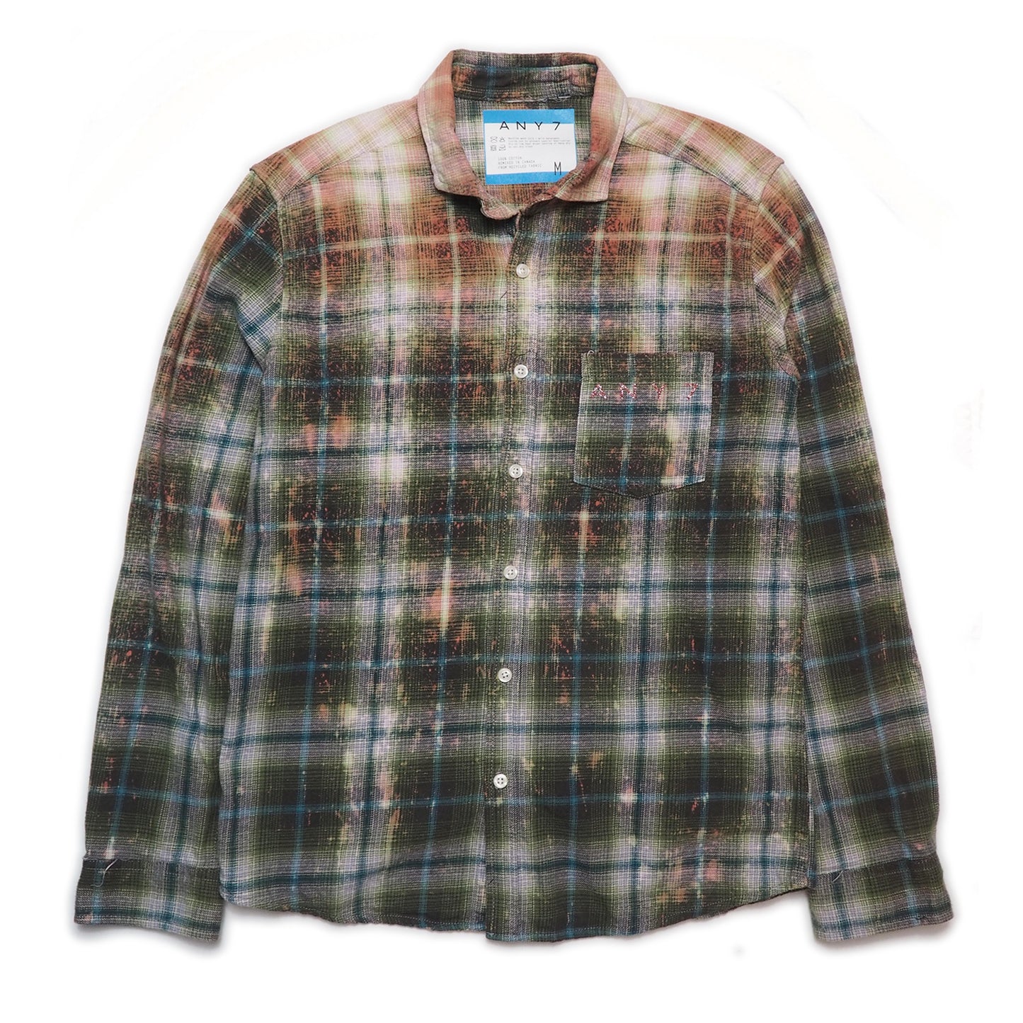 ACID DRIP OLIVE CAL-ALTA VAN VINTAGE FLANNEL LS SHIRT