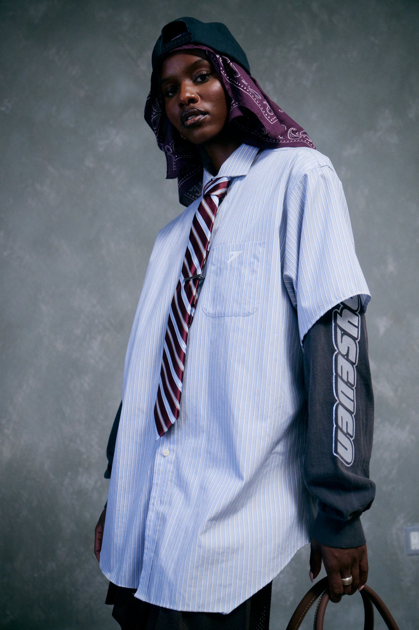 LAMBO LOGO LS T-SHIRT - Faded Black