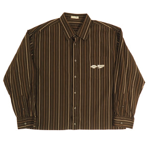 Lambo logo Chopd Dress Shirt - Choco / Beige