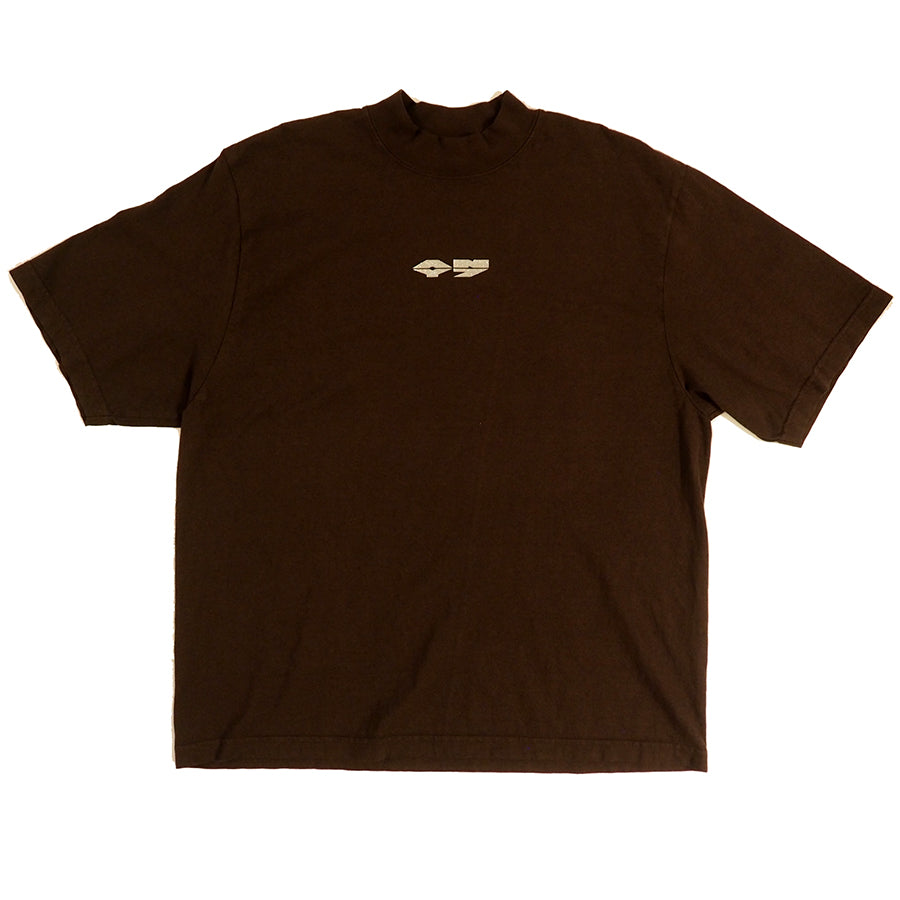 CHOCO BLK LAMBO LOGO SS MOCK T-SHIRT