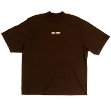 Load image into Gallery viewer, Lambo logo Mock T-Shirt - Chocolate Brown