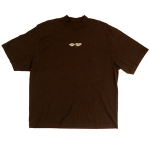 Lambo logo Mock T-Shirt - Chocolate Brown