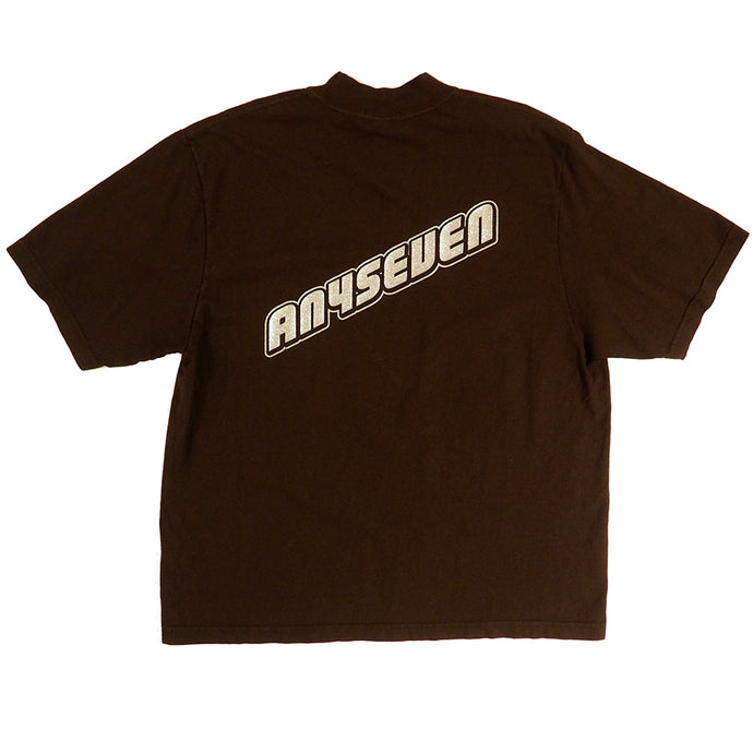 Lambo logo Mock T-Shirt - Chocolate Brown