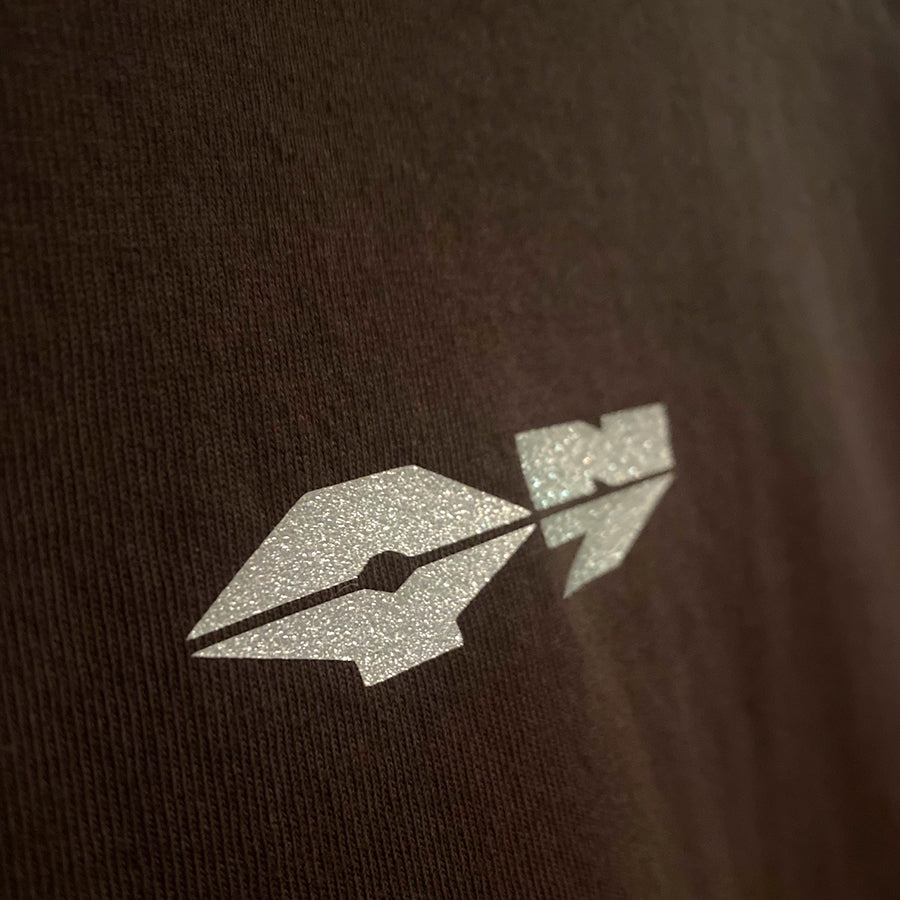 CHOCO BLK LAMBO LOGO SS MOCK T-SHIRT