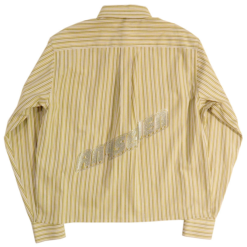 Lambo logo Chopd Dress Shirt - Cream / Olive, Red, Blue