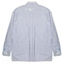 Load image into Gallery viewer, CORPORATE LONG SLEEVE SHIRT - WHT/BLUE STRIPE