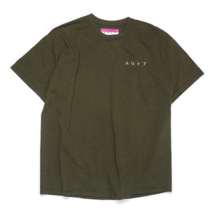 CAL-ALTA Van Club Signature Dyed T-Shirt - Military Green / Silver Crystal